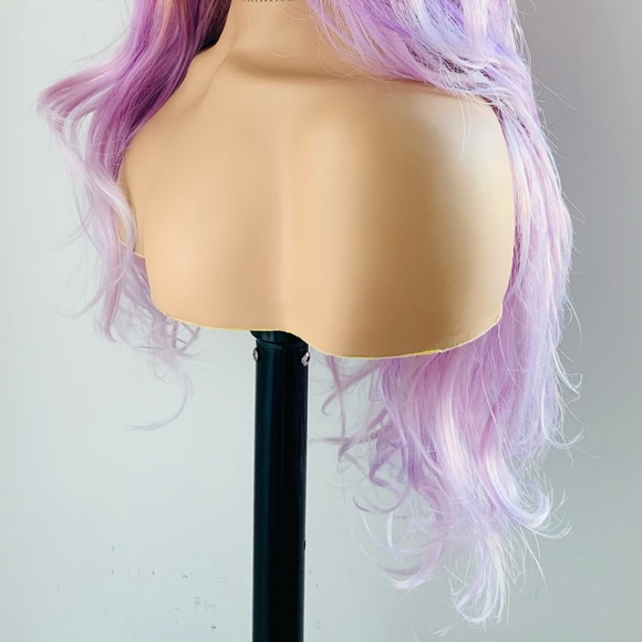 So Pretty! 26” Ombre Pink Lilac Premium Fiber Wig for Daily Wear or Cosplay - Picture 10 of 14